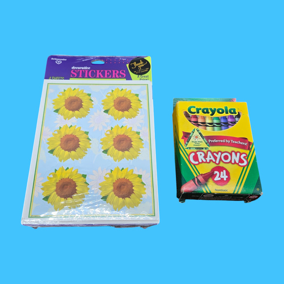 Vintage Stickers & 1997 Hallmark Gallagher Goat Plush Crayola Storybook Friends - Picture 4 of 15